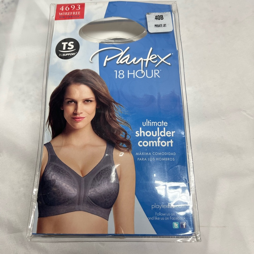 Nwt Playtex 18 hour bra 40B private jet 4693 wirefree